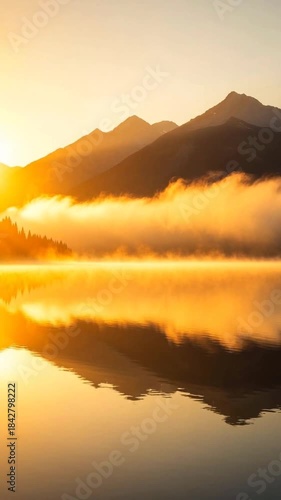 sunset in the mountains