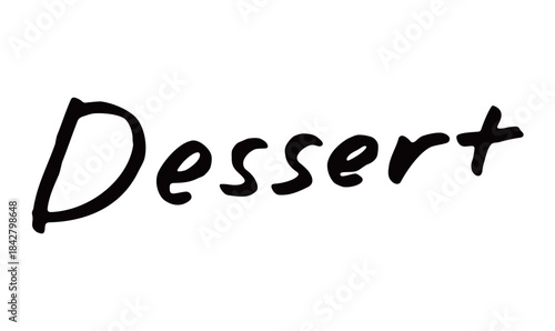 手書き文字「Dessert」｜スイーツ全般に使えるナチュラルな手書き風ロゴ素材