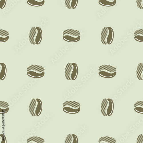 coffee beans abstract seamless pattern. background coffee beans vector