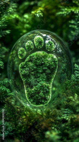 The eco-friendly image, embodied in a green footprint, will serve as an expressive backdrop for campaigns promoting environmental protection and sustainable development.