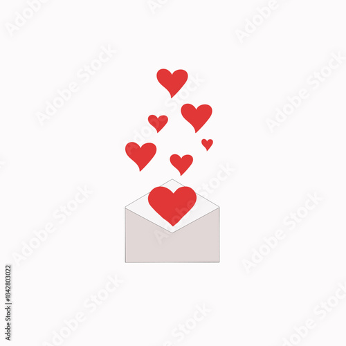 Minimalistic Valentines Day illustration 