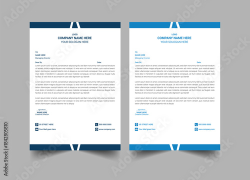 Clean and professional corporate company business letterhead  design 