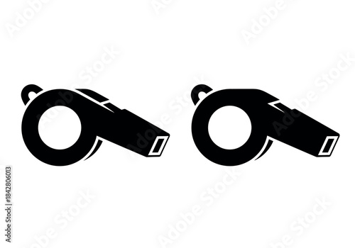 Whistle icons for referees and coaches in sports