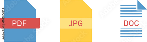 PDF JPG DOC File Format Icons