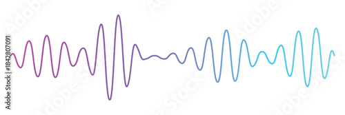 Podcast sound waves set. Waveform pattern for music player, podcast, voise message, music app. Audio wave icon. Equalizer template. Vector illustration isolated on white background adobe stock