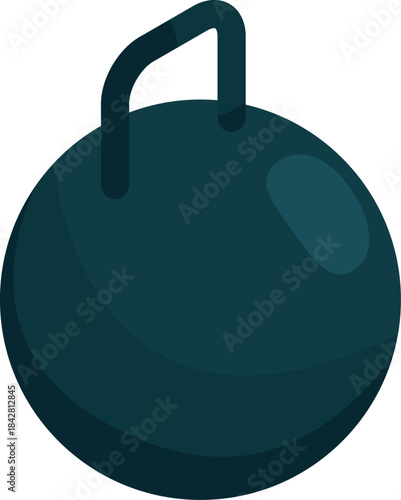 A black ball with a handle