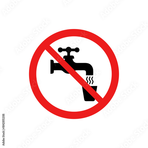 No Drinking Water from Tap Allowed – Tap Prohibition Icon