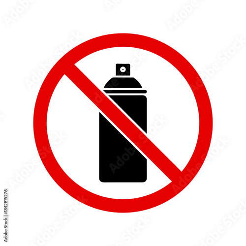 No Spray Allowed – Aerosol Can Prohibition Icon
