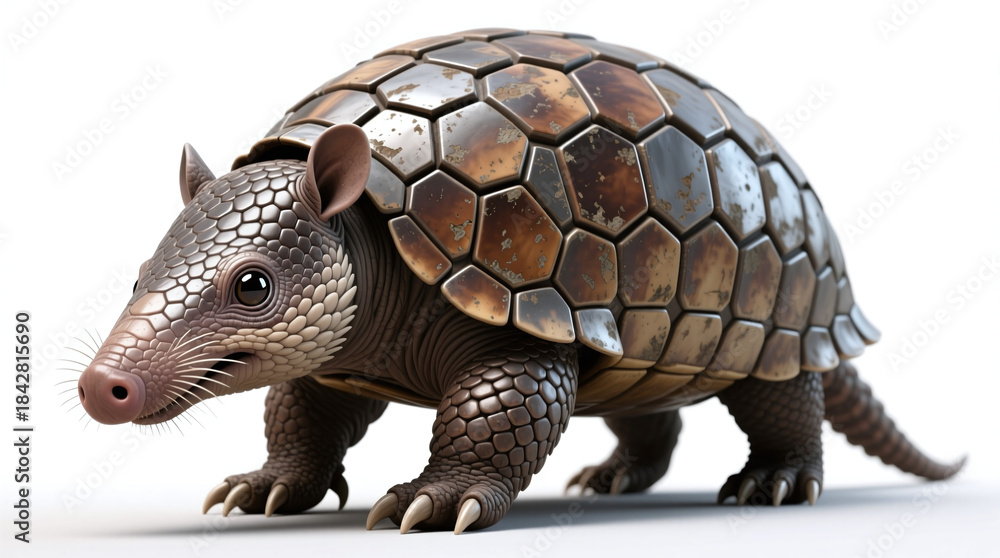 Fototapeta premium giant armadillo isolated on white background