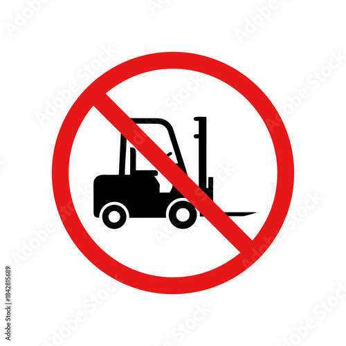 No Forklift Allowed – Industrial Vehicle Prohibition Icon