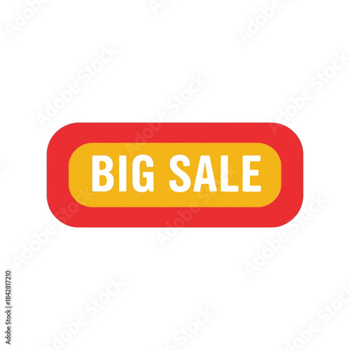 Vibrant 'Big Sale' Banner Design Signifying Excitement and Urgency in Retail Promotions for Eye-Catching Advertising Campaigns