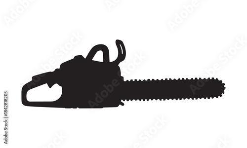 Chainsaw Power Tool Black Silhouette Icon