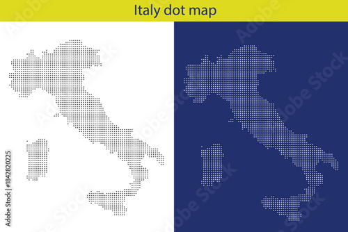 Italy Vector dotted world map.black halftone dotted map illustration vector, Vector style dotted map used for digital insights