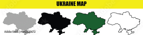 Ukraine Vector dotted world map.black halftone dotted map illustration vector, Vector style dotted map used for digital insights