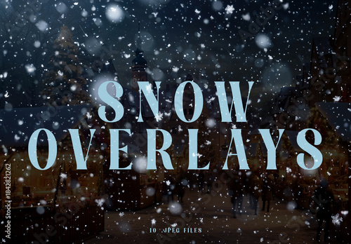 10 Snow Flakes Overlay Texture Pack