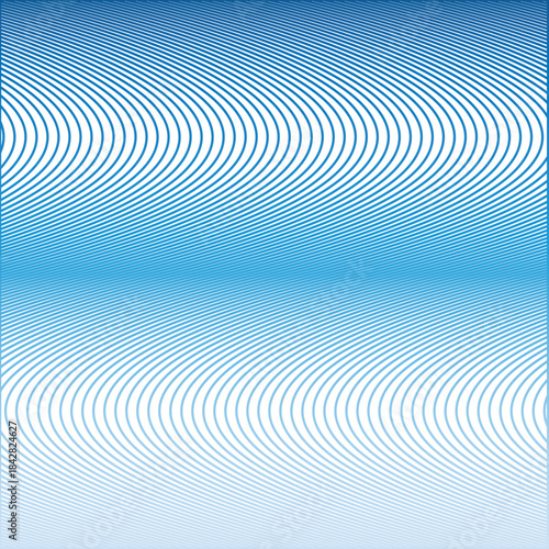 Abstract Blue Wavy Lines Background | Modern Dynamic Curved Gradient Pattern for Technology, Business, and Fluid Design, Vector Illustration of the pattern 