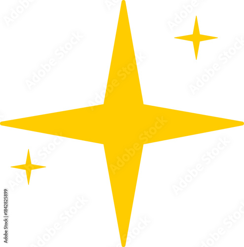 Sparkle Starburst Icon Shining Light Effect Symbol Featuring Radiant Twinkle, Glow, Shine, Sparkling Star in Flat Style for Decorative Graphic Vector Elements