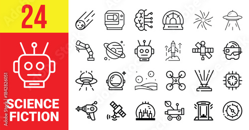 Science fiction icons collection