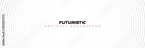 White abstract modern transparency circle presentation background, soft expanding concentric rings, minimal clean radial lines, modern geometric gradient pattern perfect design, branding and layouts