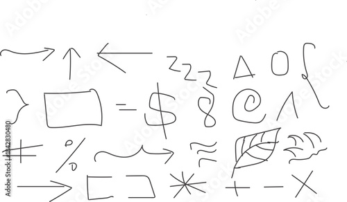 Hand design drawn on white board