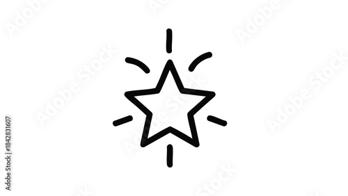 A shining star icon with lines radiating outward is shown in graphic style