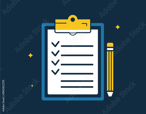 vector illustration of clipboard