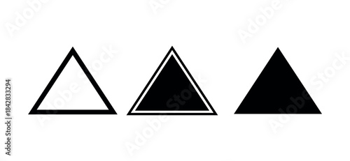Triangle icon. pyramid icon. pyramid up arrow for infographic, chart diagram, business graph presentation. png and vector illustration on transparent background