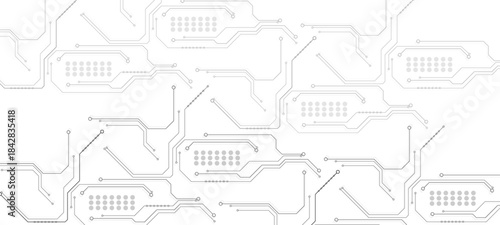 Vector Technology connected white lines and dots with electronics elements on tech bg abstract technology background	