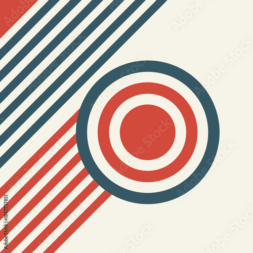 Title Suggestion: Vibrant Geometric Spiral Vector: Golden Ratio Nautilus Structure Abstract Retro Design