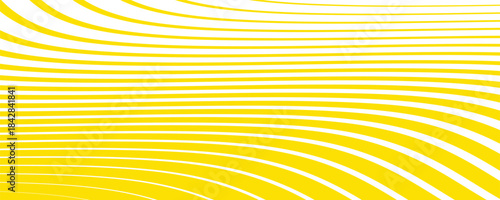 Abstract geometric yellow wavy line pattern with thin to thick lines. Eps10
