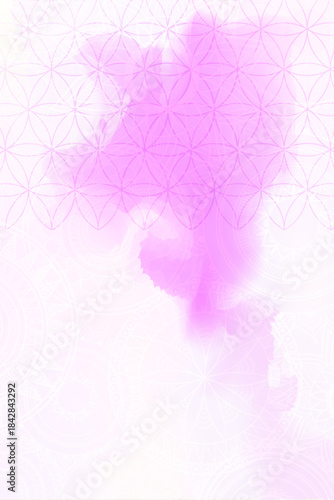 Pink Vertical Background with Sacred Geometry