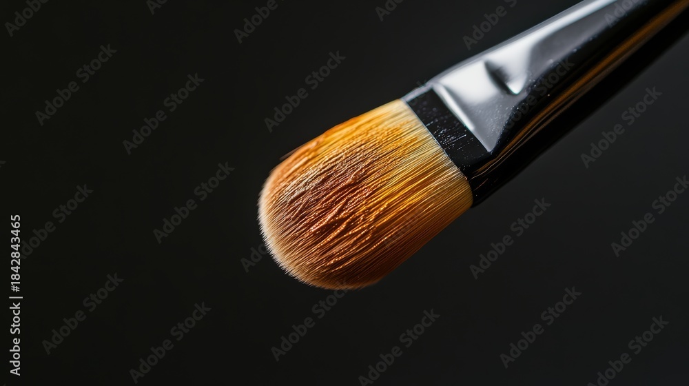 Fototapeta premium Applying makeup techniques with a professional brush studio setting photography close-up artistic concept
