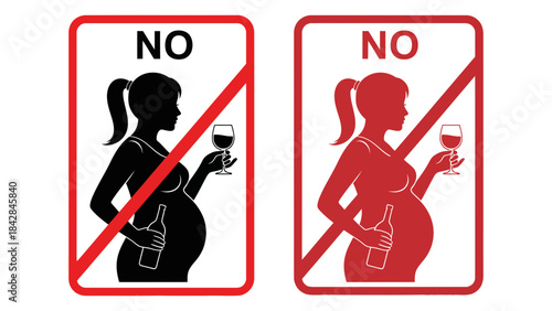 Important health warning sign about the dangers of drinking alcohol during pregnancy