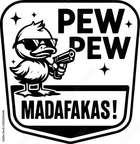 Fotografie Pew Pew Madafakas SVG, Funny Meme Gun SVG,