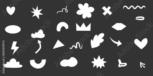 Bold Abstract Shape Silhouette Set