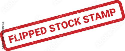 Distressed rectangular stamp featuring Flipped Stock Stamp indicating a reversed or altered generic item status
