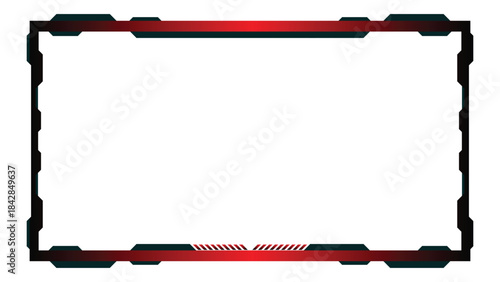 Stream overlay webcam border panel template