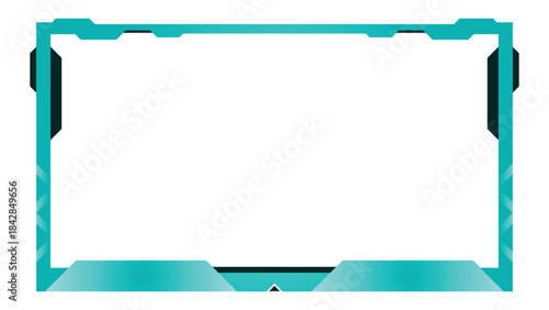 Stream overlay webcam border panel template
