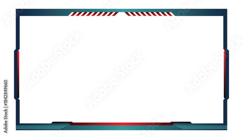 Stream overlay webcam border panel template