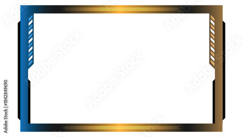 Stream overlay webcam border panel template