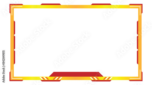 Stream overlay webcam border panel template