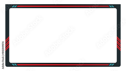 Stream overlay webcam border panel template