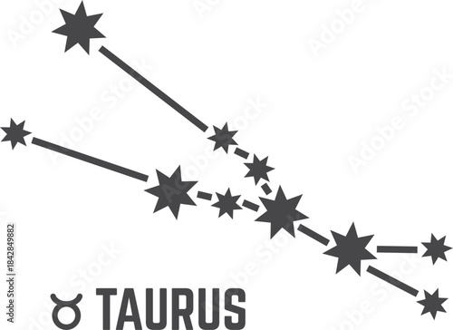 A constellation of stars with the word Taurus written below it