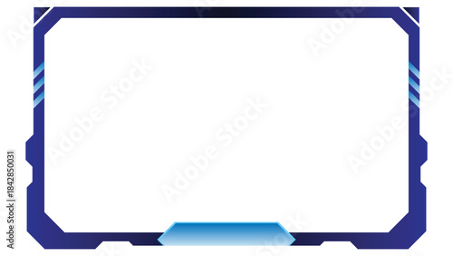 Stream overlay webcam border panel template
