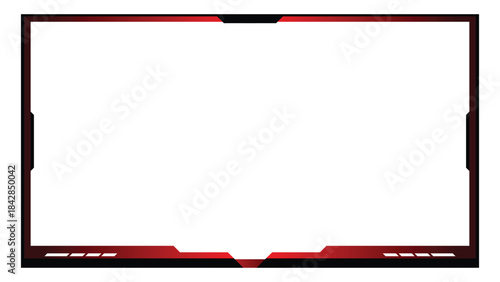Stream overlay webcam border panel template