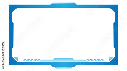 Stream overlay webcam border panel template