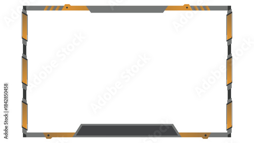 Stream overlay webcam border panel template
