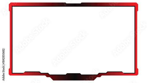Stream overlay webcam border panel template
