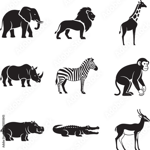 Wildlife animals in their natural habitat