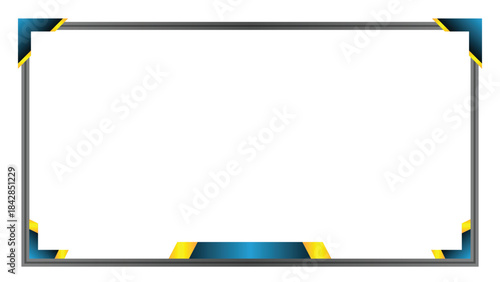 Stream overlay webcam border panel template